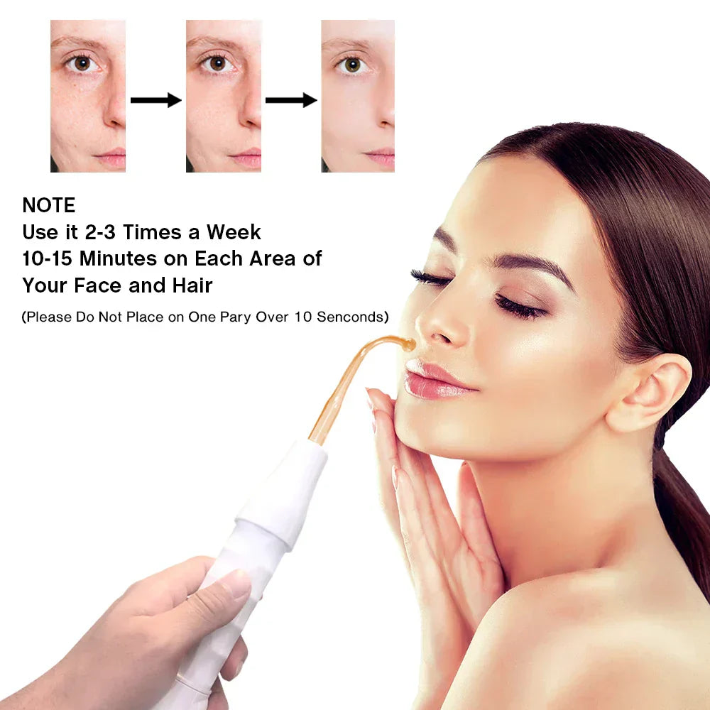 4-in-1 Portable High-Frequency Beauty Device - Spot Remover, Facial Care, Spa Derma Wand-4